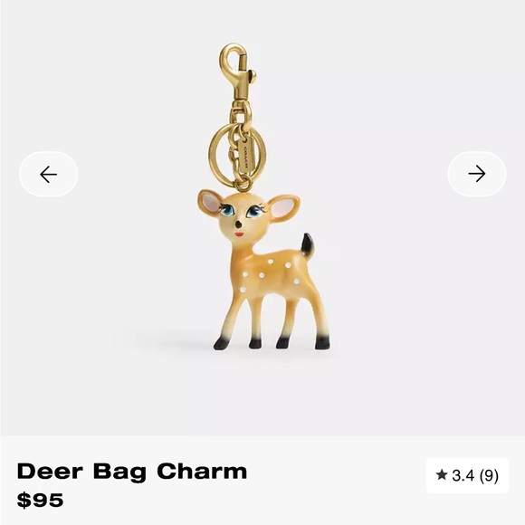 Coach Tan and Black Fawn Keychain - Picture 4 of 7